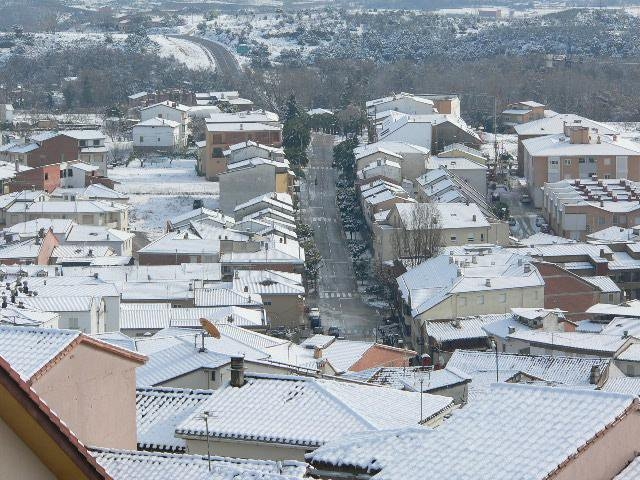 Madrigal de la Vera nevado